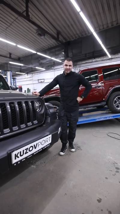 Покраска Jeep Wrangler и силового обвеса